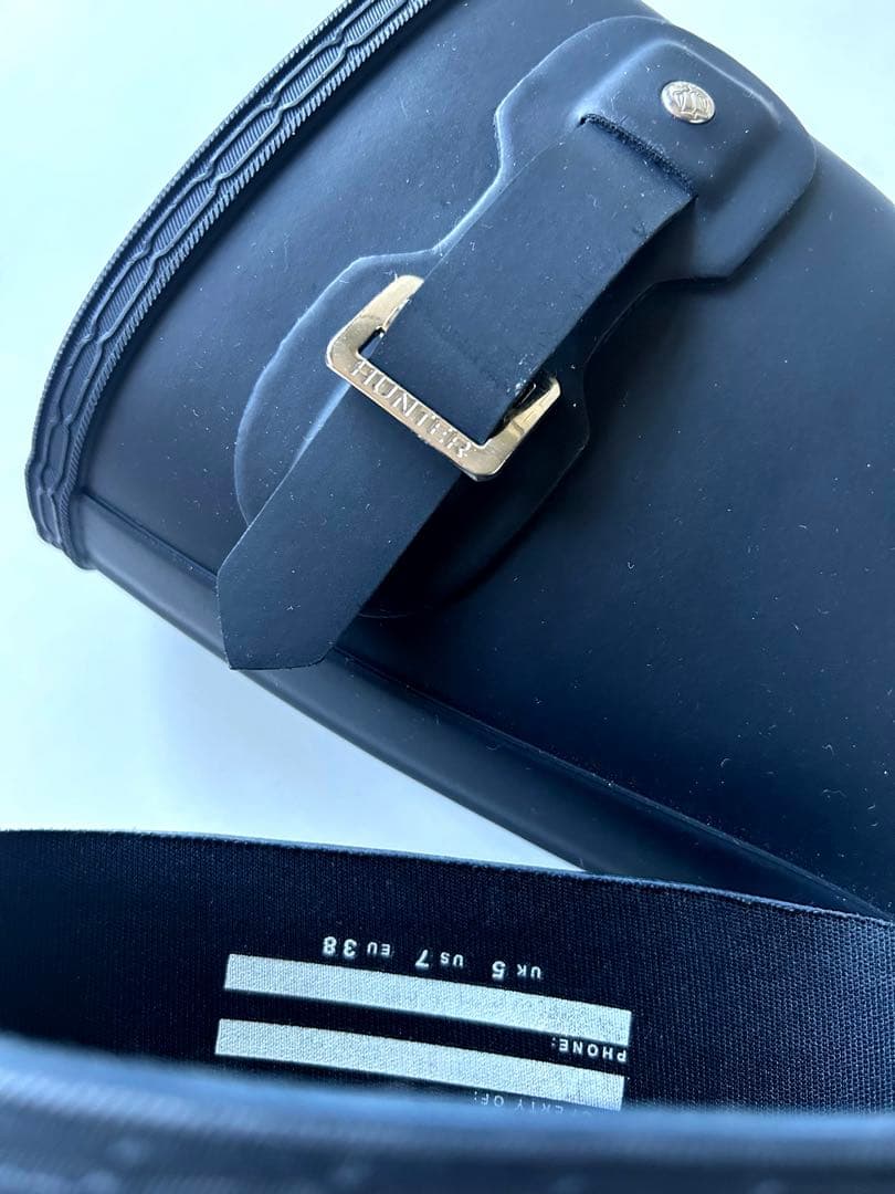 ☆ひまわり☆HUNTER☆レインブーツ ミドル丈 NAVY UK5