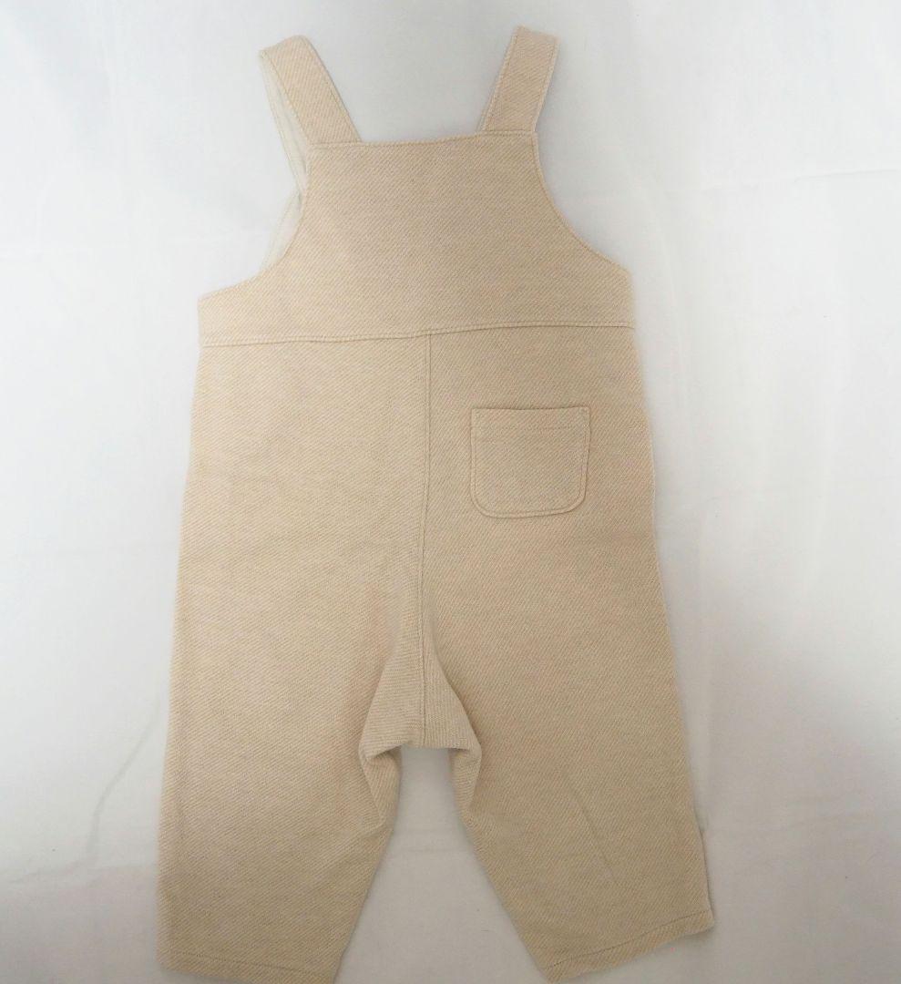 ファミリア サロペット ロンパース オーバーオール ベージュ ブルー 70