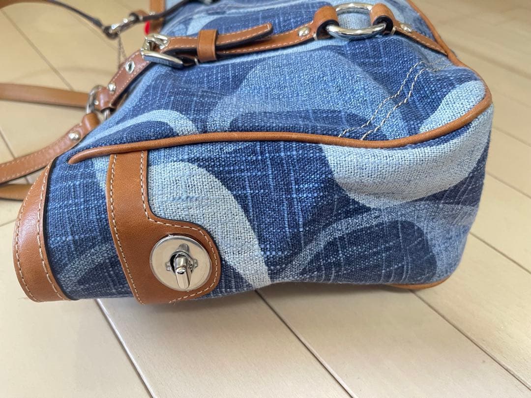 COACH シグネチャー柄デニムトートバッグ ショルダーバッグ