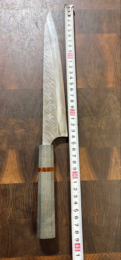 黒崎優　風神　SG2筋引　包丁 240mm 粉末ハイス　スタビライズドウッド柄