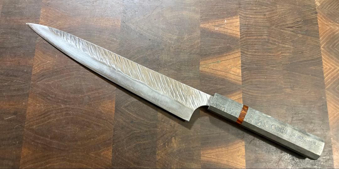 黒崎優　風神　SG2筋引　包丁 240mm 粉末ハイス　スタビライズドウッド柄