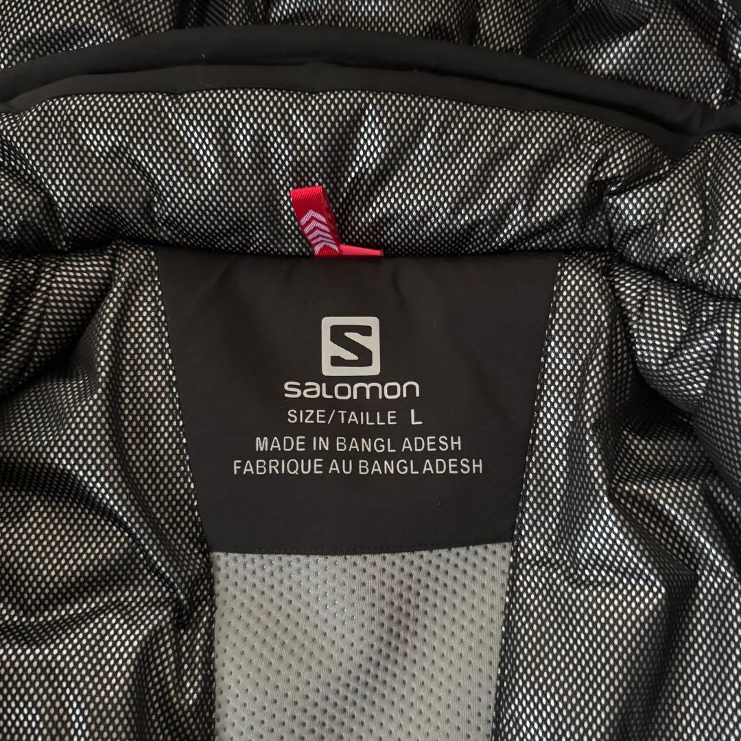 moca様　SALOMON 　スキーウェア　ダウンジャケット　フード付　ブラック