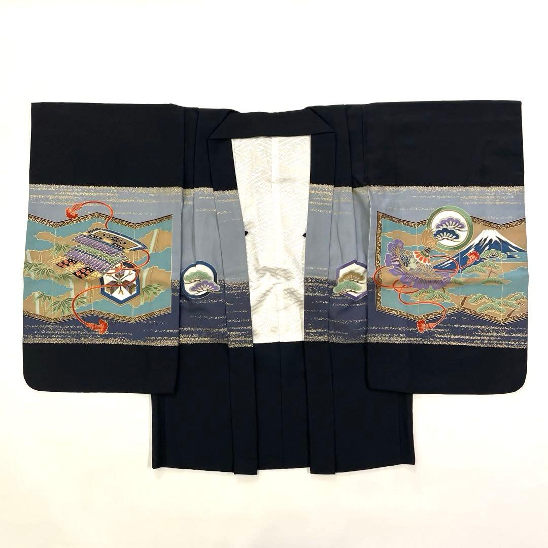 七五三 羽織セット 男の子 羽織 着物 長襦袢 半衿付き 5歳 No.137