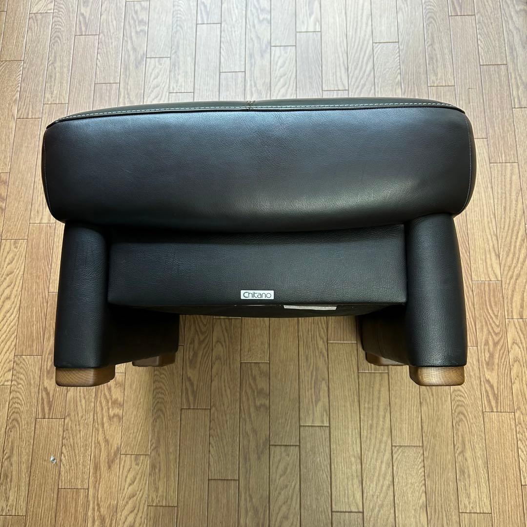 値下げ　カリモク chitano チターノ スツール オットマン 本革張