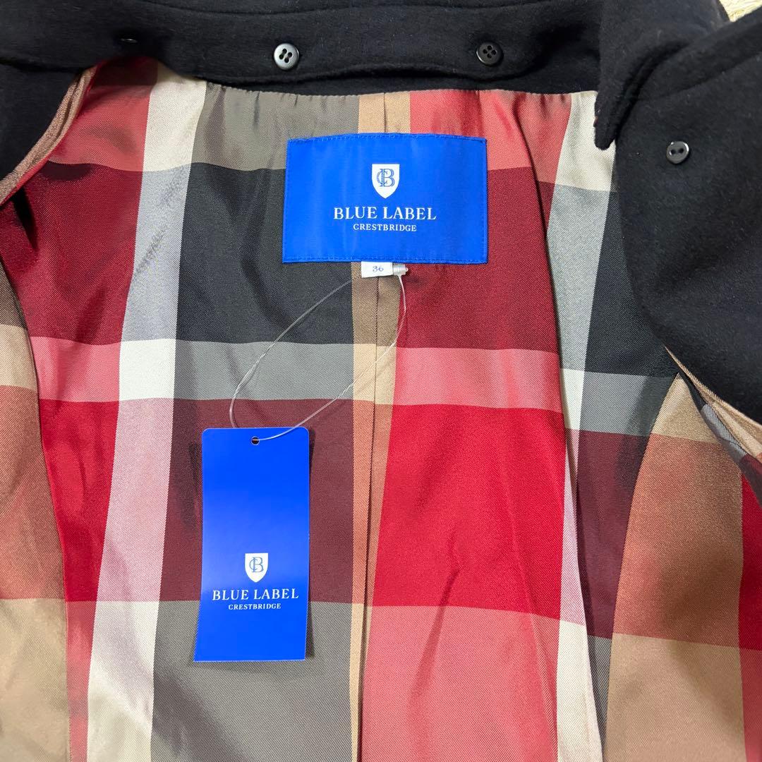 新品タグ付 ブルーレーベルクレストブリッジ ロング ノーカラー コート 2way