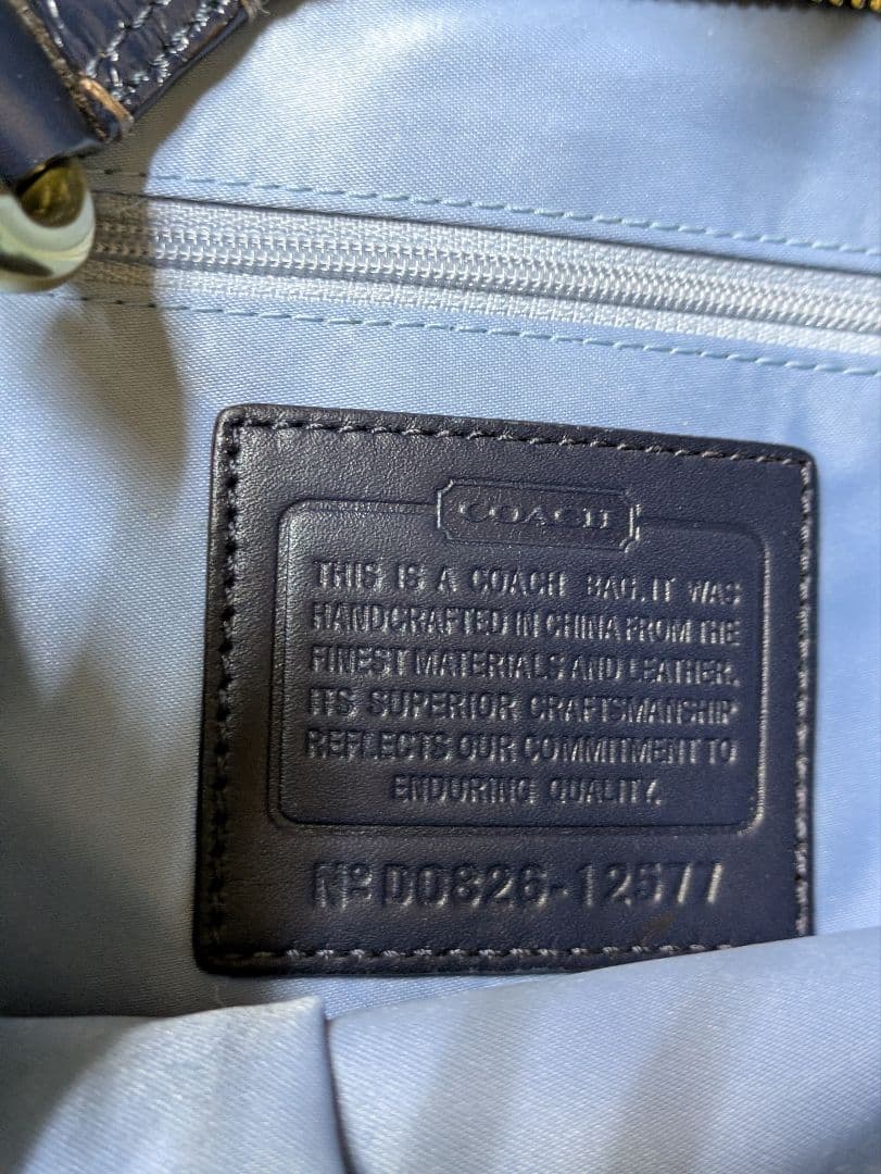 COACH ワンショルダーバッグ デニム風 ネイビー　美品