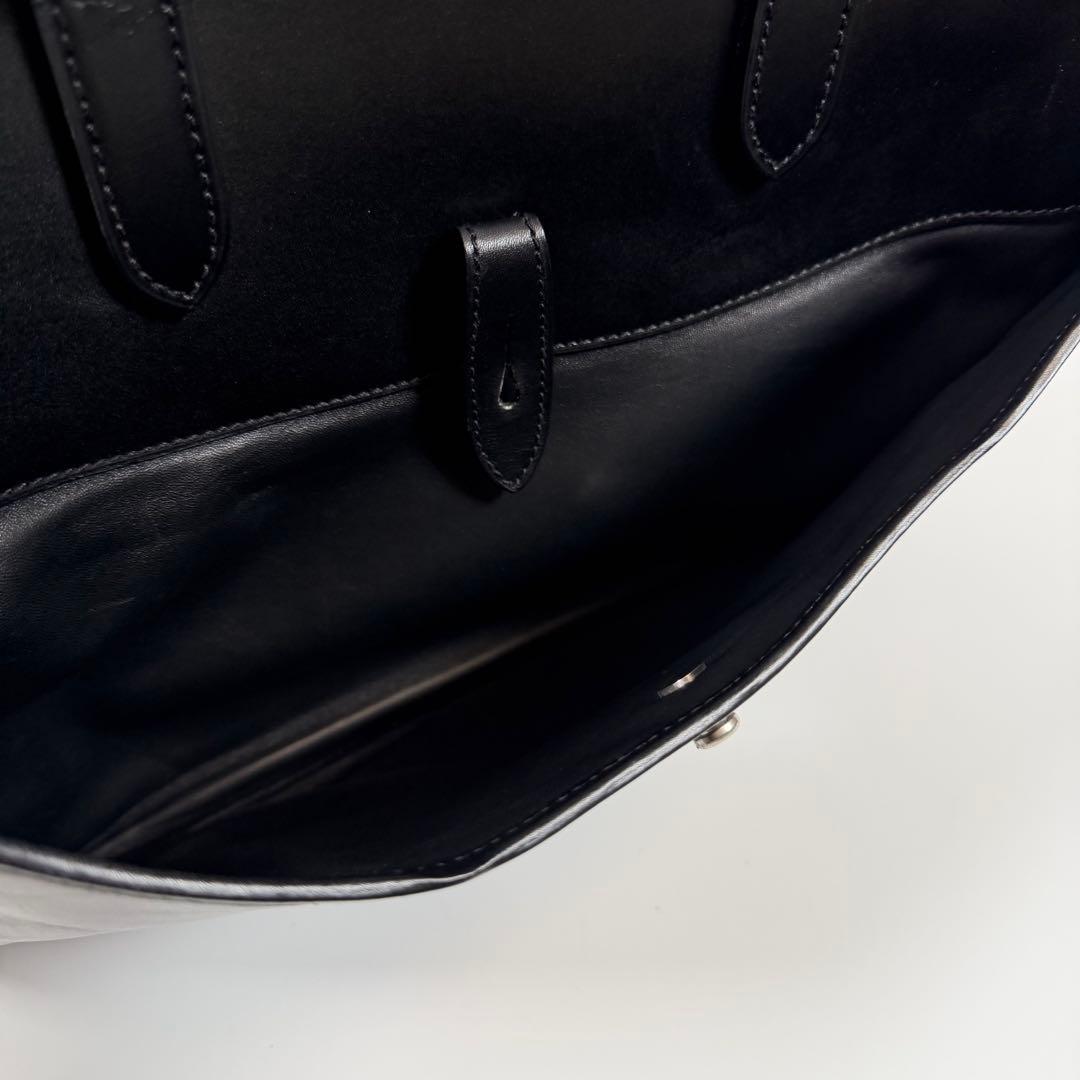 【美品】【希少】ラルフローレン　ビジネスバッグ　カーフレザー　ブラック　メンズ