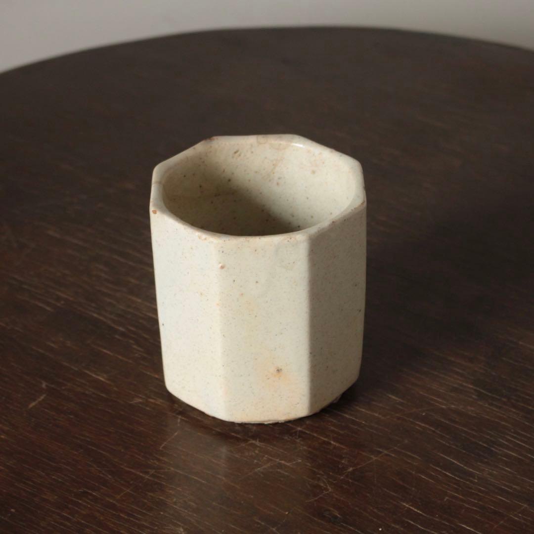 李朝 面取 八角 筆筒 筒茶碗 古美術 朝鮮美術 古道具 アンティーク