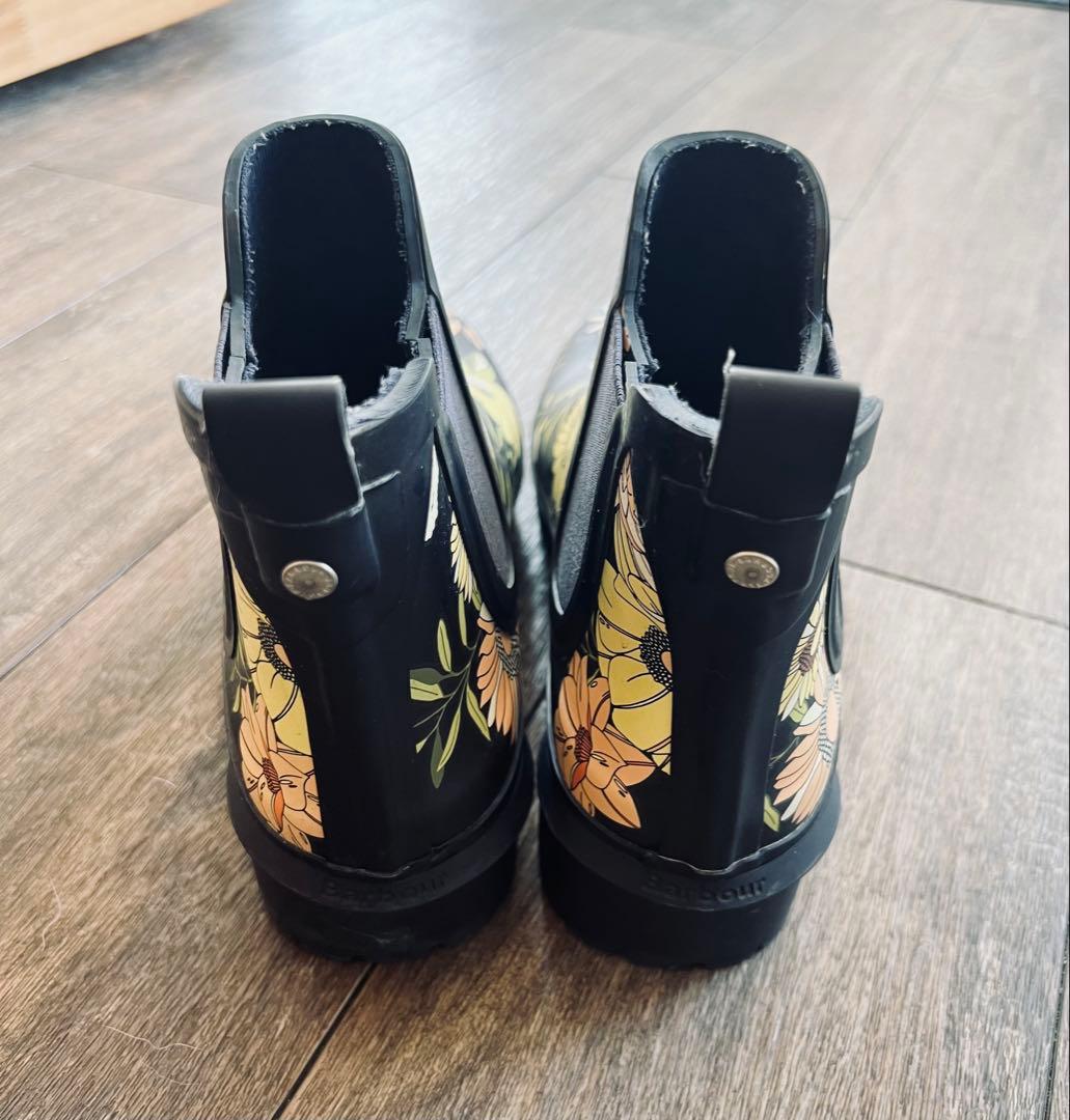 Barbour バブアー　サイドゴア ショートレインブーツ UK:6