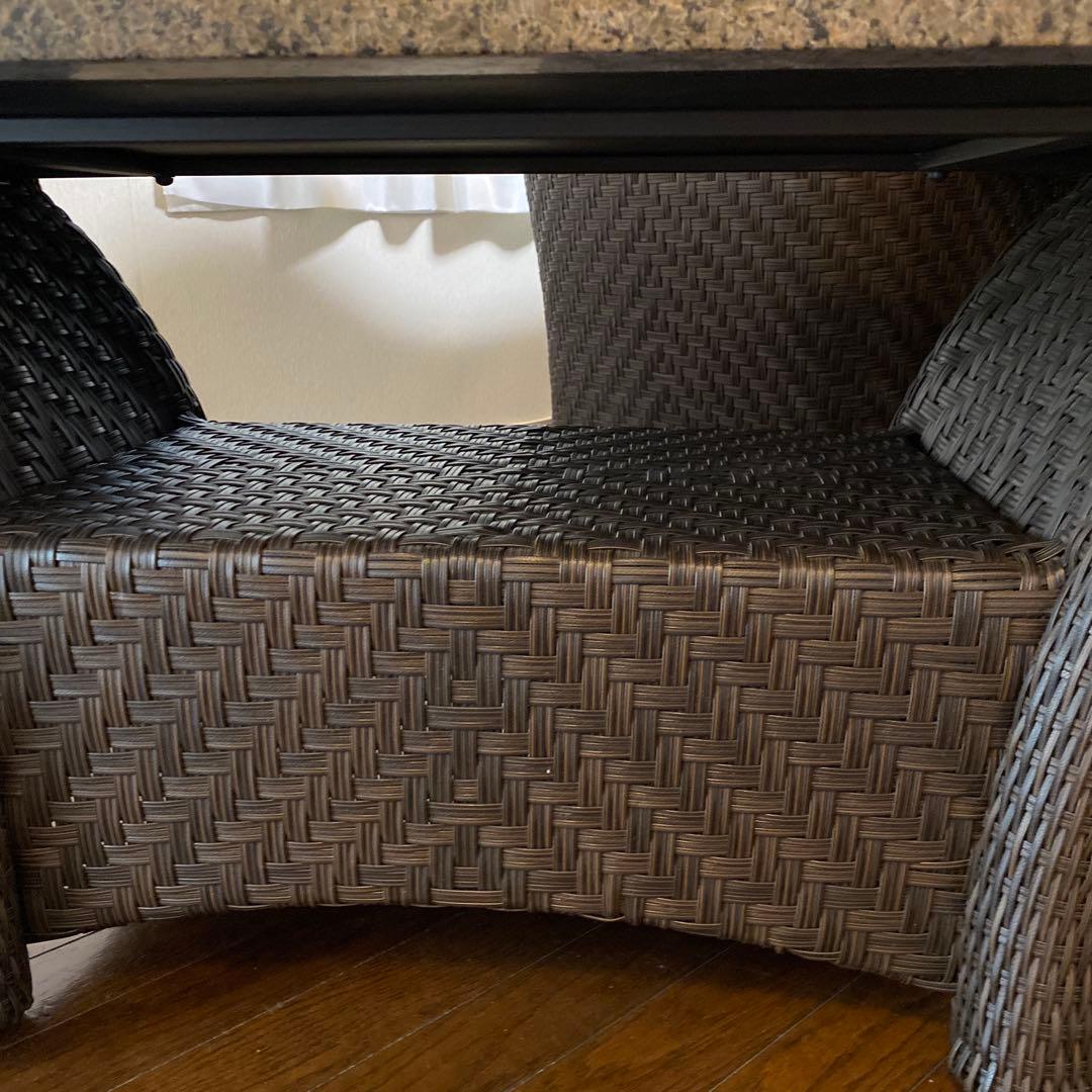 【美品】御影石（花崗岩）天板のセンターテーブル　コストコ　リゾートホテル風