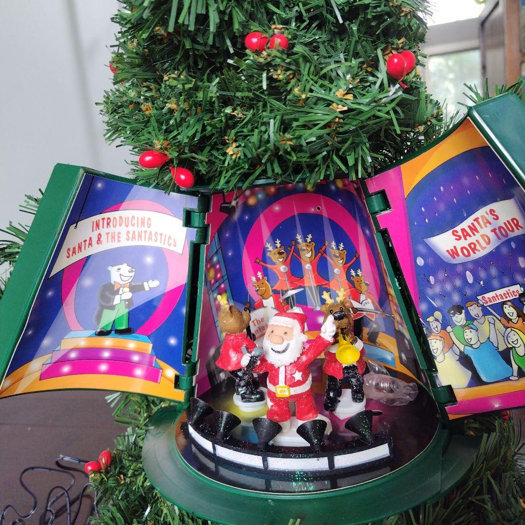 海外アンティーク 人感センサー クリスマスツリー ダンシング&ソング 扉難あり