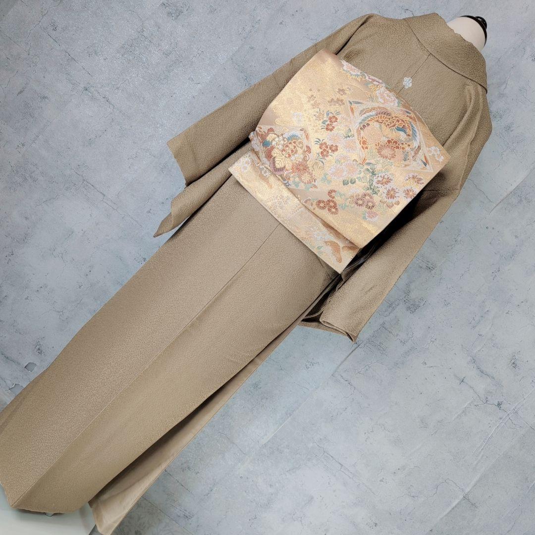 色無地　着物　フルセット　正絹　シンプル　着物美品　D2