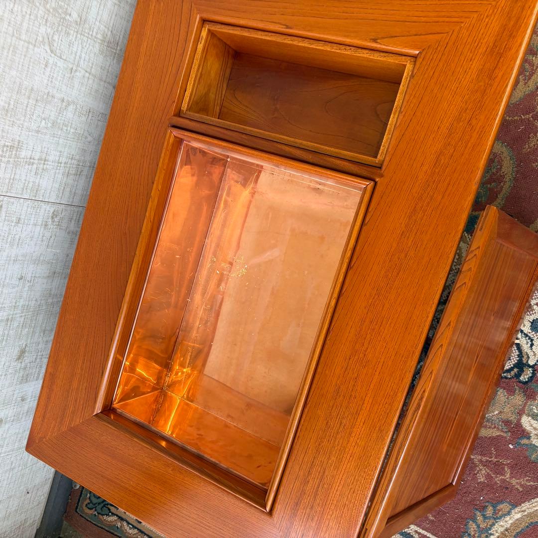 昭和レトロ 欅 木製長火鉢 4杯 引き出し収納付き 火鉢 囲炉裏 古家具 古道具