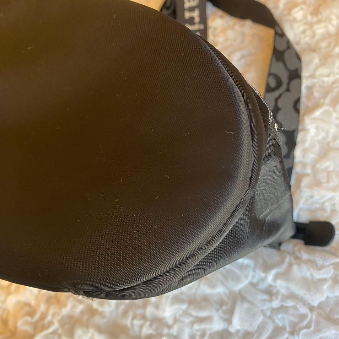 marimekko マリメッコ ショルダーバッグ ロゴ ウニッコ ブラック　黒