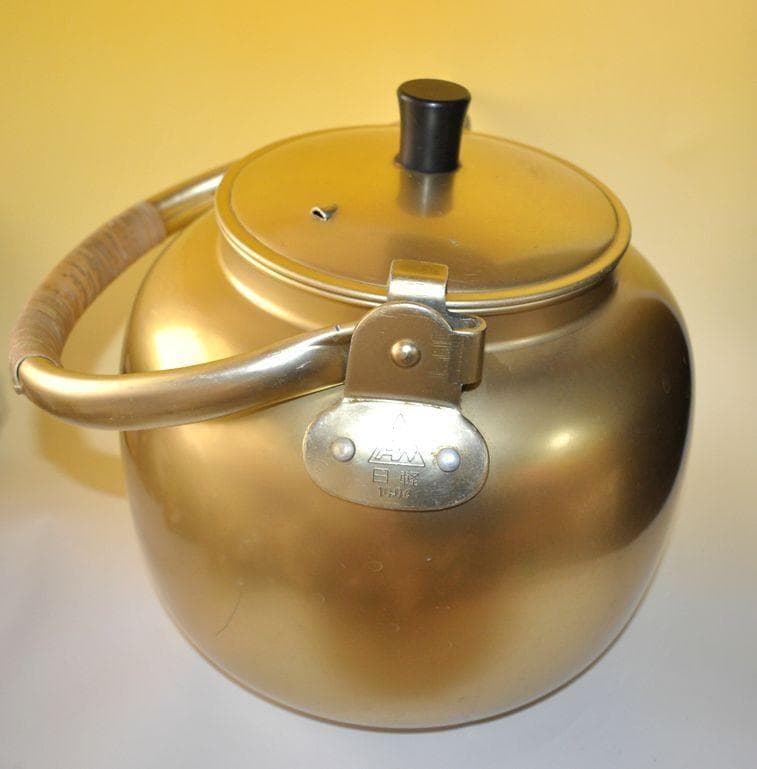 日軽　やかん　10リットル　籐巻き　昭和レトロ