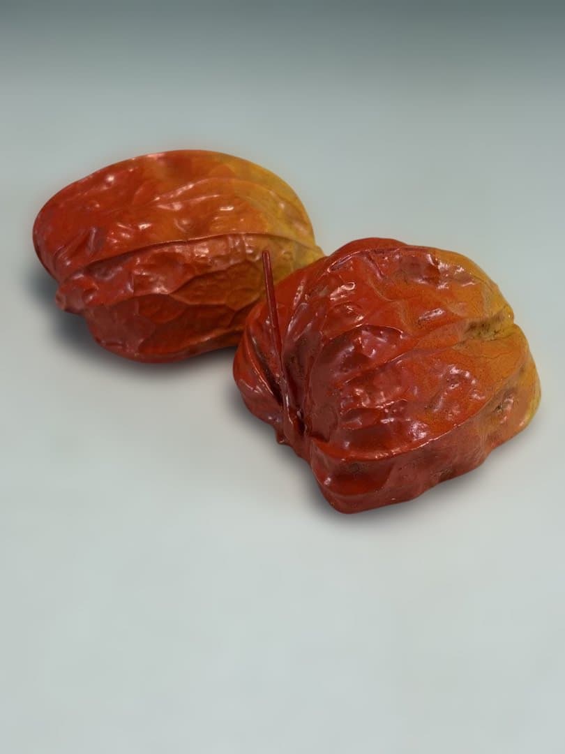 【中古品】粒俵造　乾漆　酸漿香合（共箱）