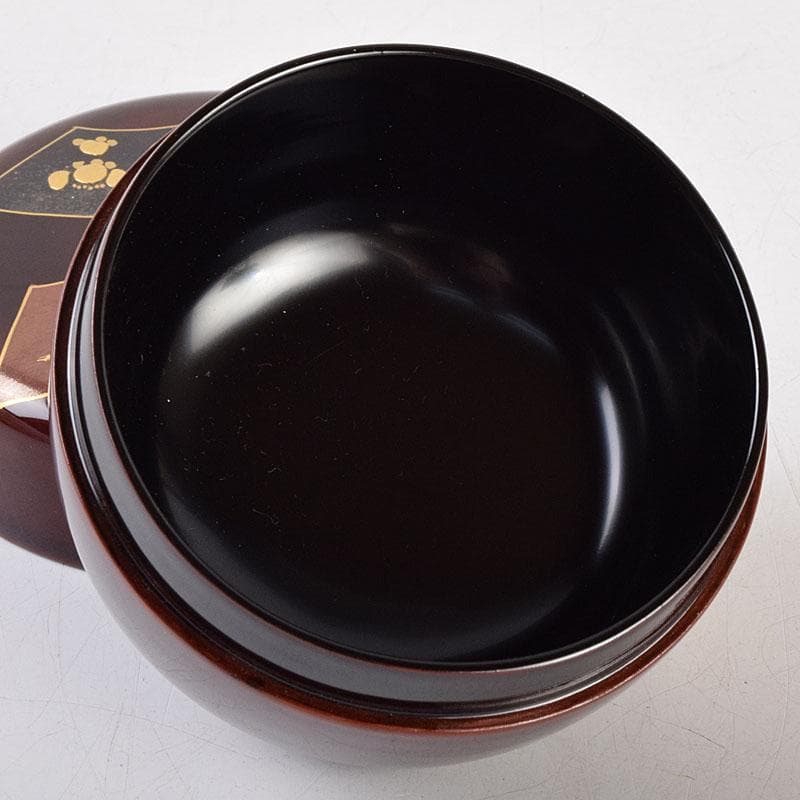 茶道具　雅康作　松竹梅蒔絵　平棗　共布共箱　V　8818