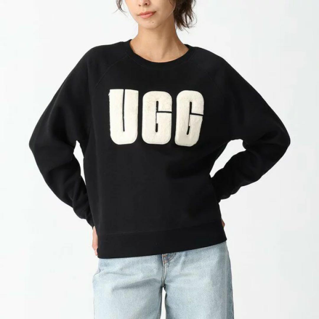 UGG ロゴ入り黒スウェットM