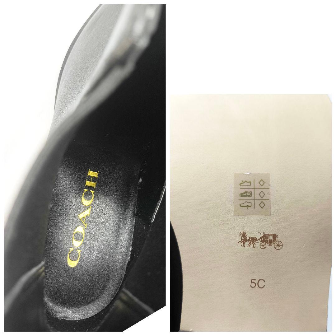 新品 コーチ ショートブーツ シグネチャー cマーク サイドゴアブーツ