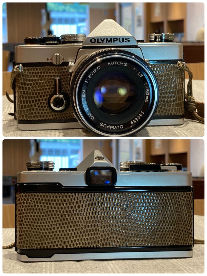 ★完動品＊美品＊初期保証★OM-1 &レンズf1.8★リザード本革外装★作例多数