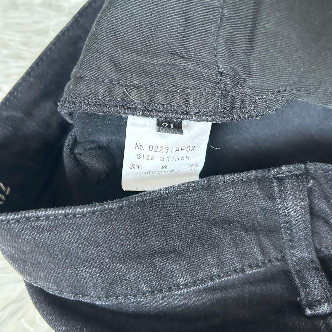 ヒステリックグラマー　デニムパンツ　ヴィンテージ加工　ブラック　W31 L32