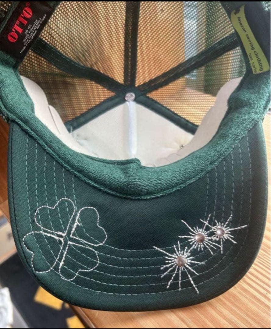 Imozonsavingclothing クローバー刺繍 mikado グリーン