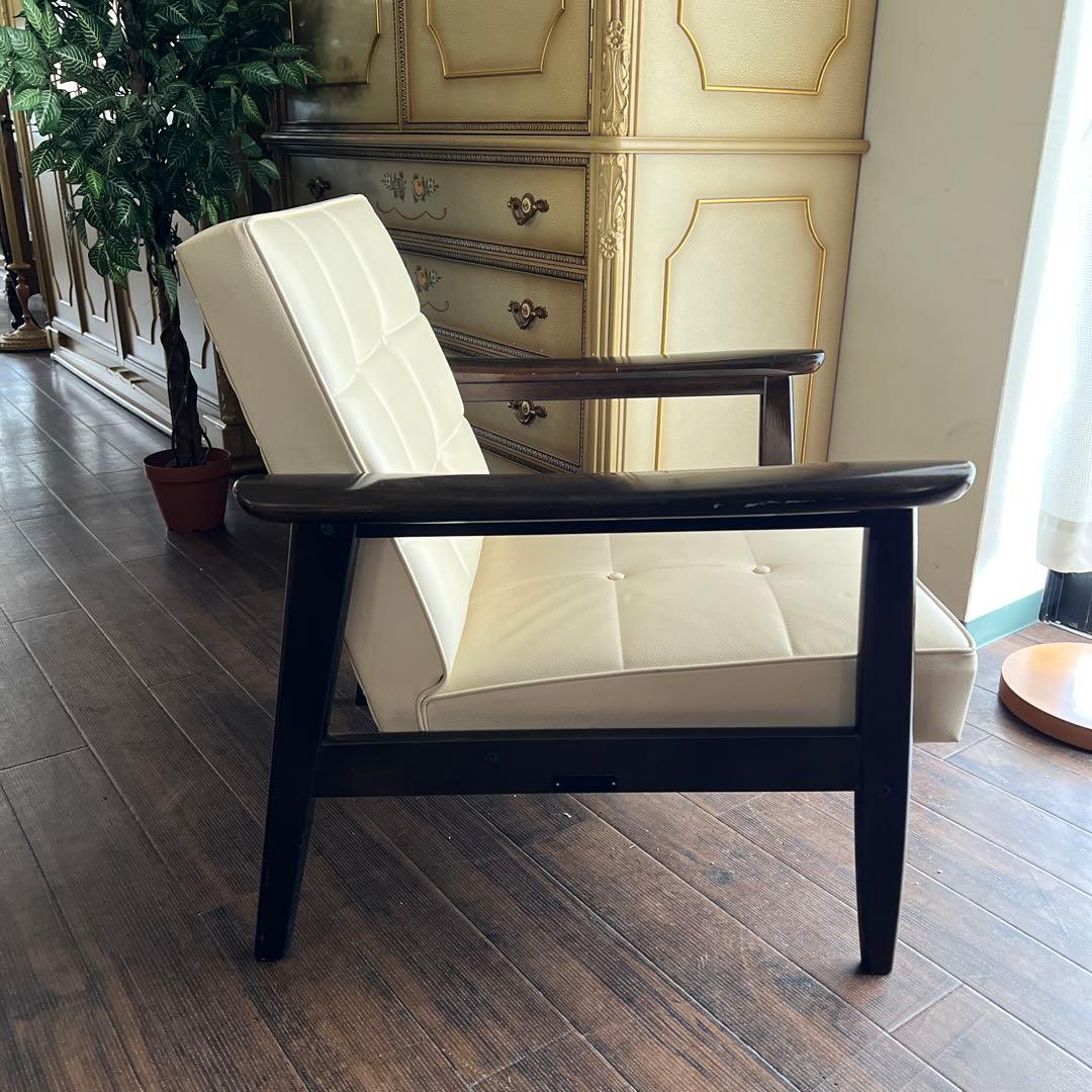 k258 カリモク60 Kチェア1シーター 2脚セット アームチェア アイボリー