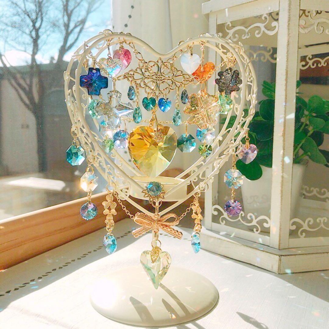 さーちん☆ハート❤︎ ❤︎ ❤︎スタンド付きサンキャッチャー✧♡