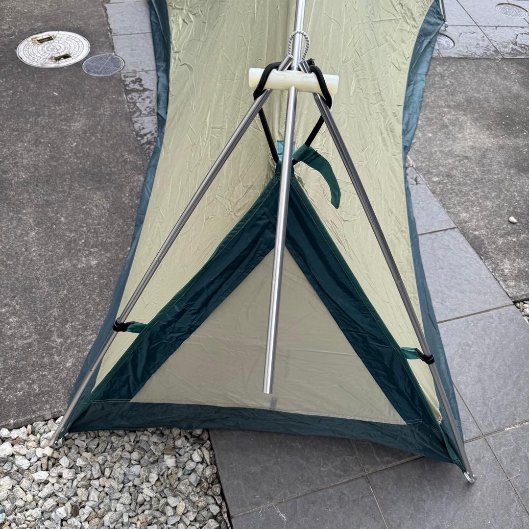 美品モンベル　ムーンライトテント2型アイボリー　純正グランドシート付ゆるキャン