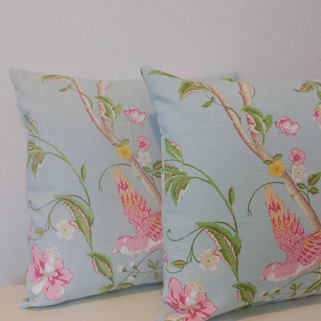 ③2枚ローラアシュレイサマーパレスダックエッグクッションカバー