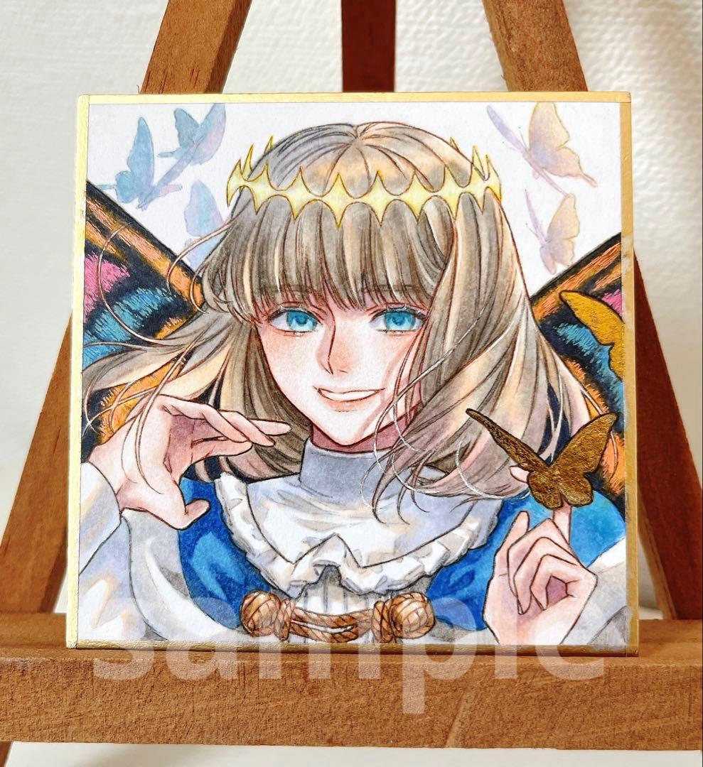 ✴︎ mil ✴︎　手描き　イラスト　色紙