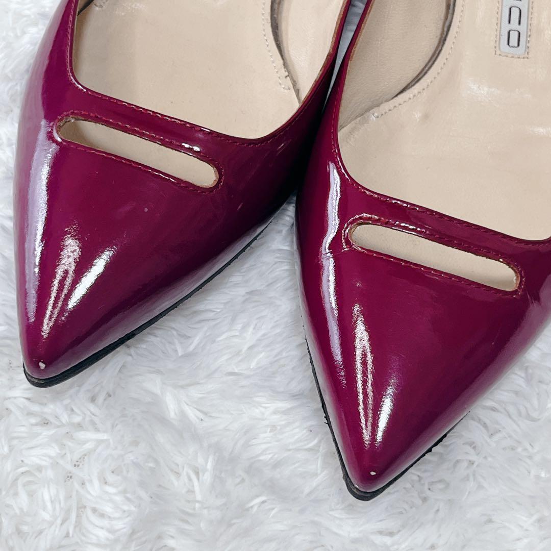 【希少】PELLICO ペリーコ アネッリ ワインレッド フラットシューズ