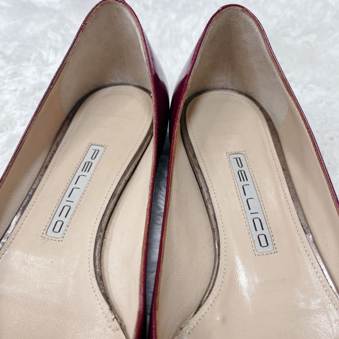 【希少】PELLICO ペリーコ アネッリ ワインレッド フラットシューズ