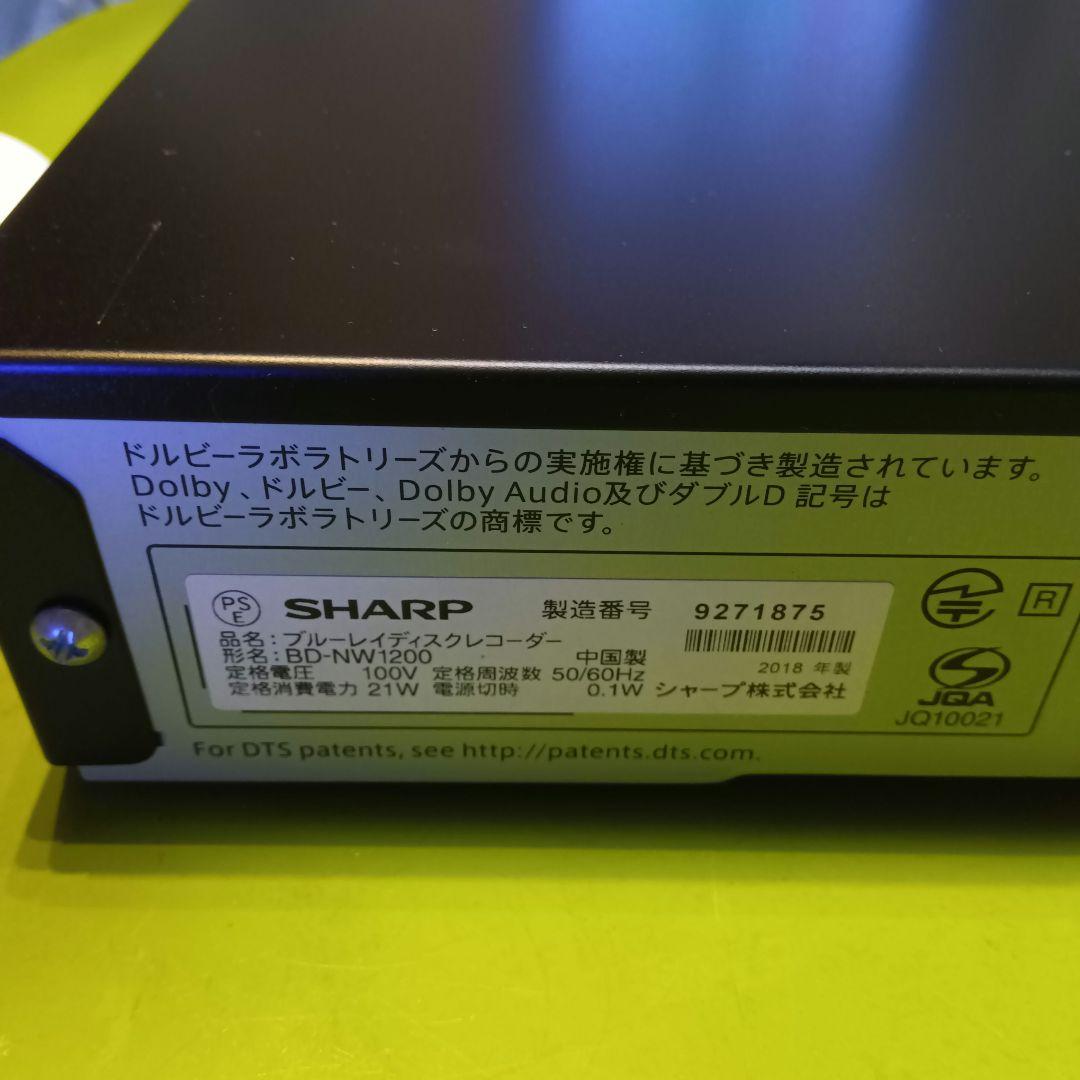 SHARP AQUOS ブルーレイBD-NW1200 HDD新同品交換第6弾