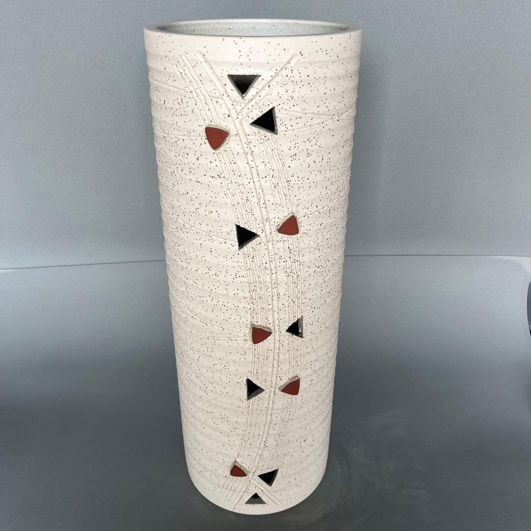 信楽焼長傘立て  トライアングル 高さ57cm