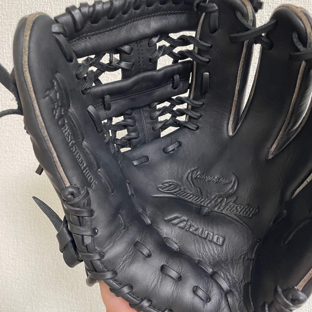 【MIZUNO】ミズノ　軟式グローブ　黒　美品　即戦力