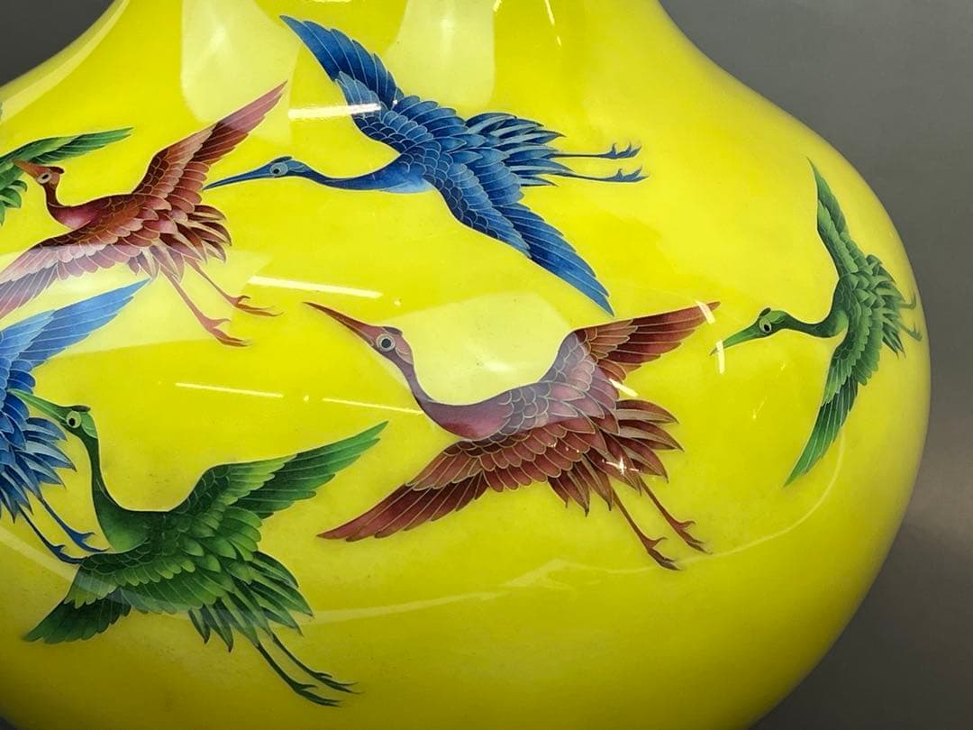 ［美品］七宝花瓶　31cm ￼送料込み