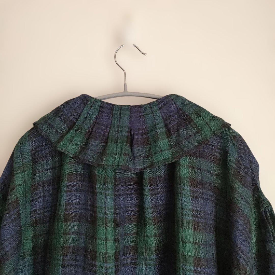 美品 ichi Antiquités リネンタータンフリルシャツ イチ