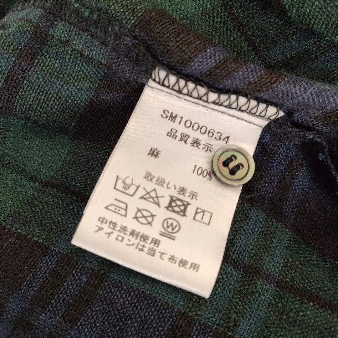 美品 ichi Antiquités リネンタータンフリルシャツ イチ