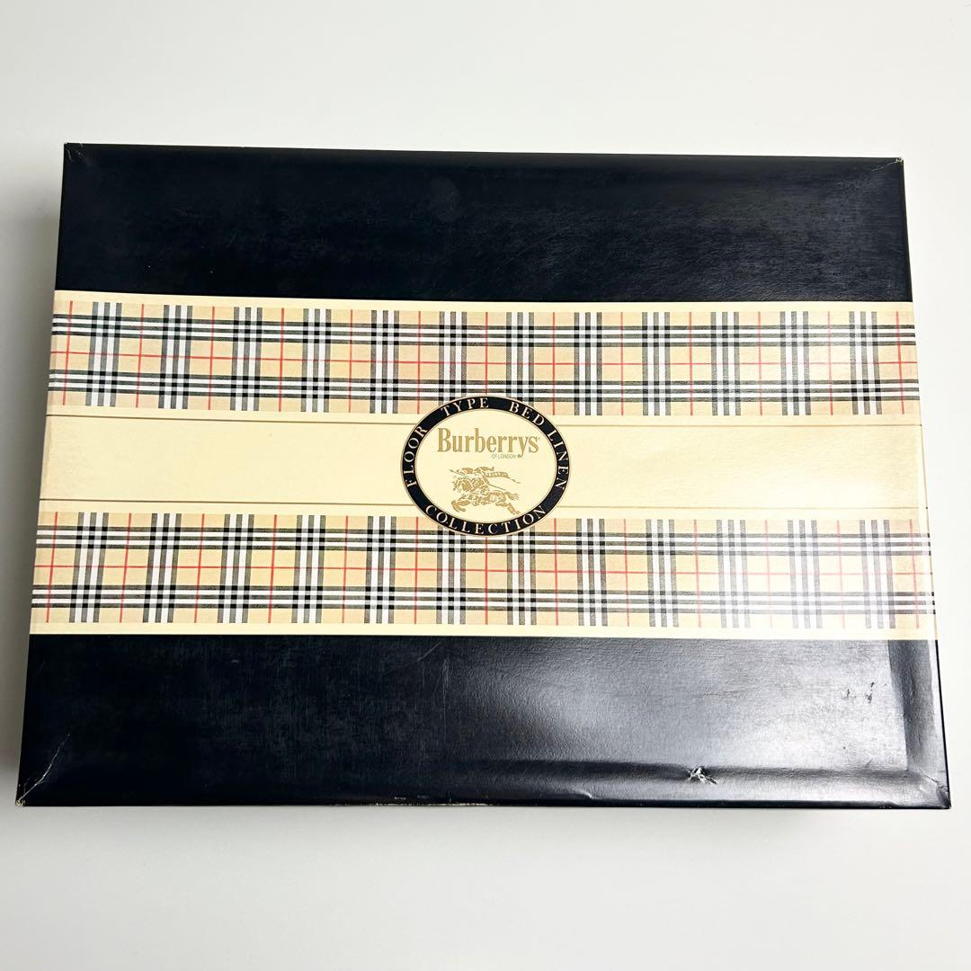 未使用✳︎バーバリーズ/ラムMIX純毛毛布/ノバチェック柄/ホースロゴ刺繍/寝具