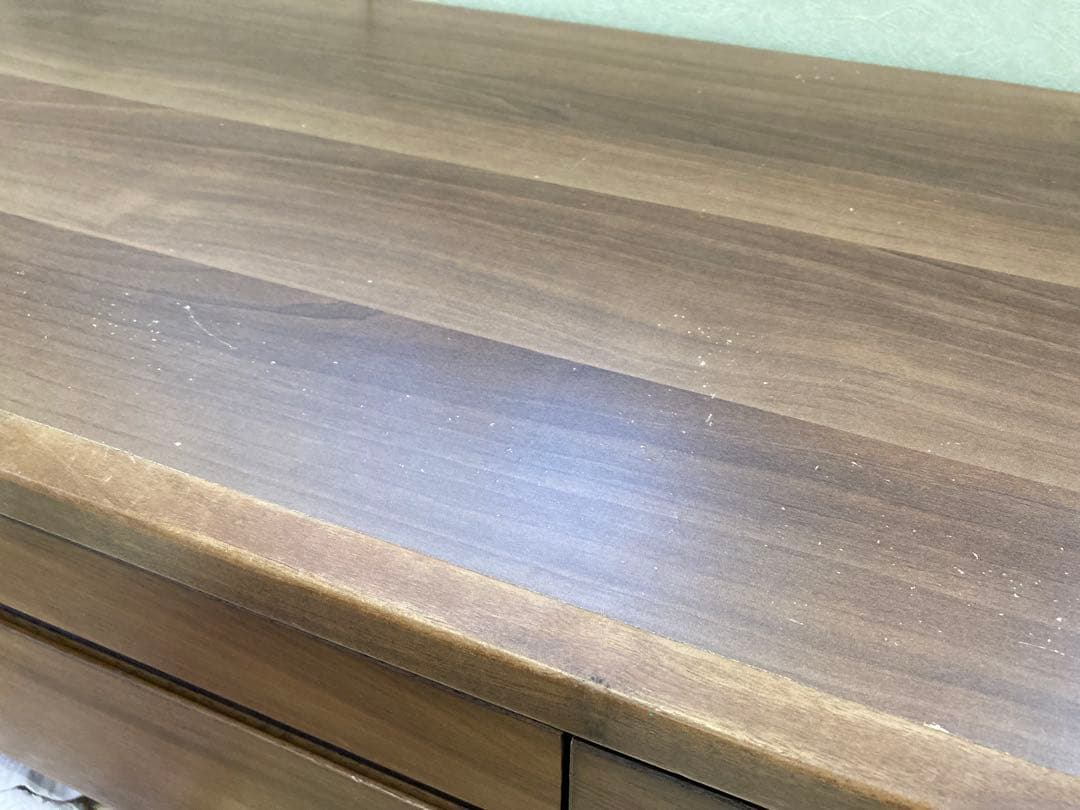 ブラウン 木製 テレビボード 引き出し付き