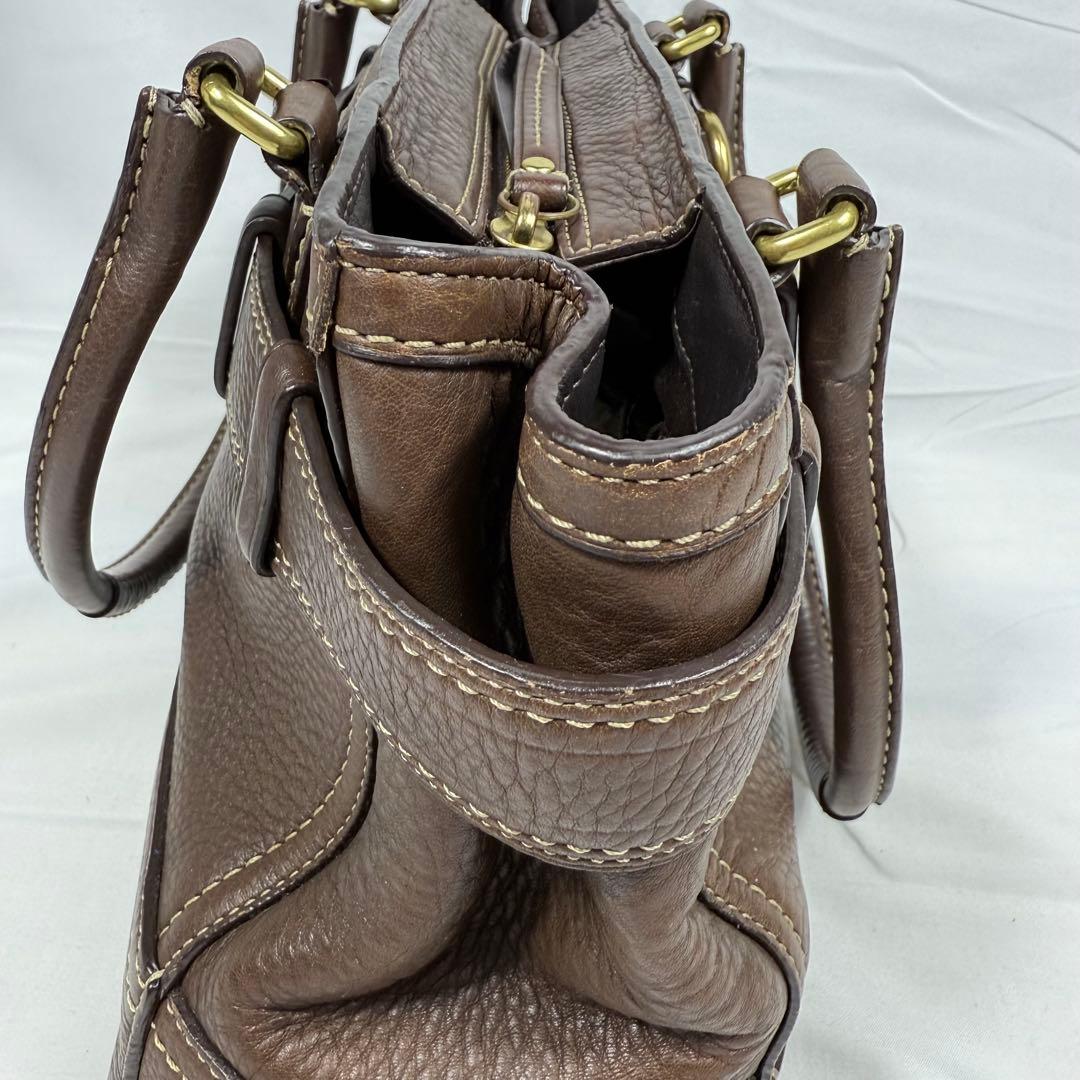 【美品】コーチ トートバッグ ブラウン レザー F10212 本革