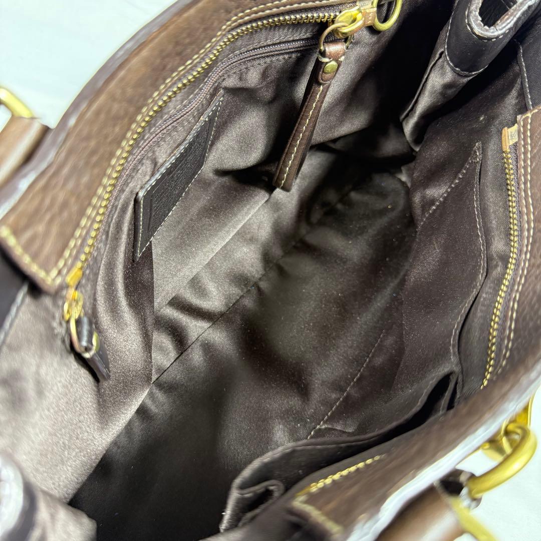 【美品】コーチ トートバッグ ブラウン レザー F10212 本革