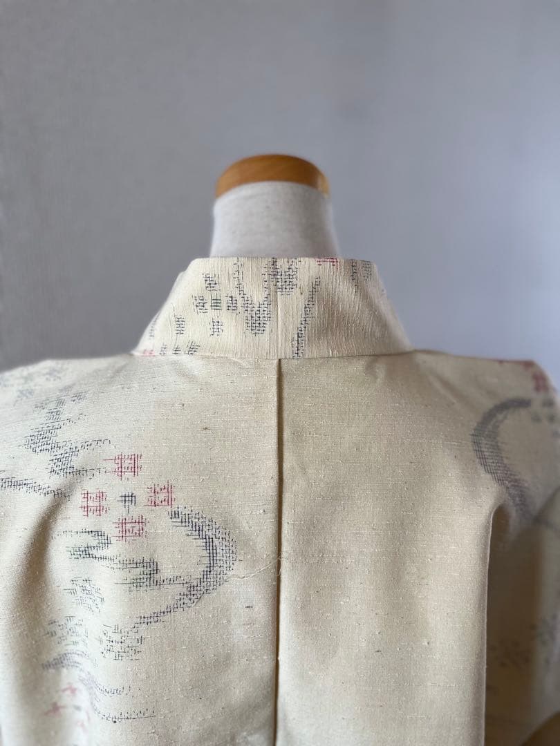 おんたけ様♡結城紬　作務衣　手織り結城紬　未使用反物仕立　登録商標付