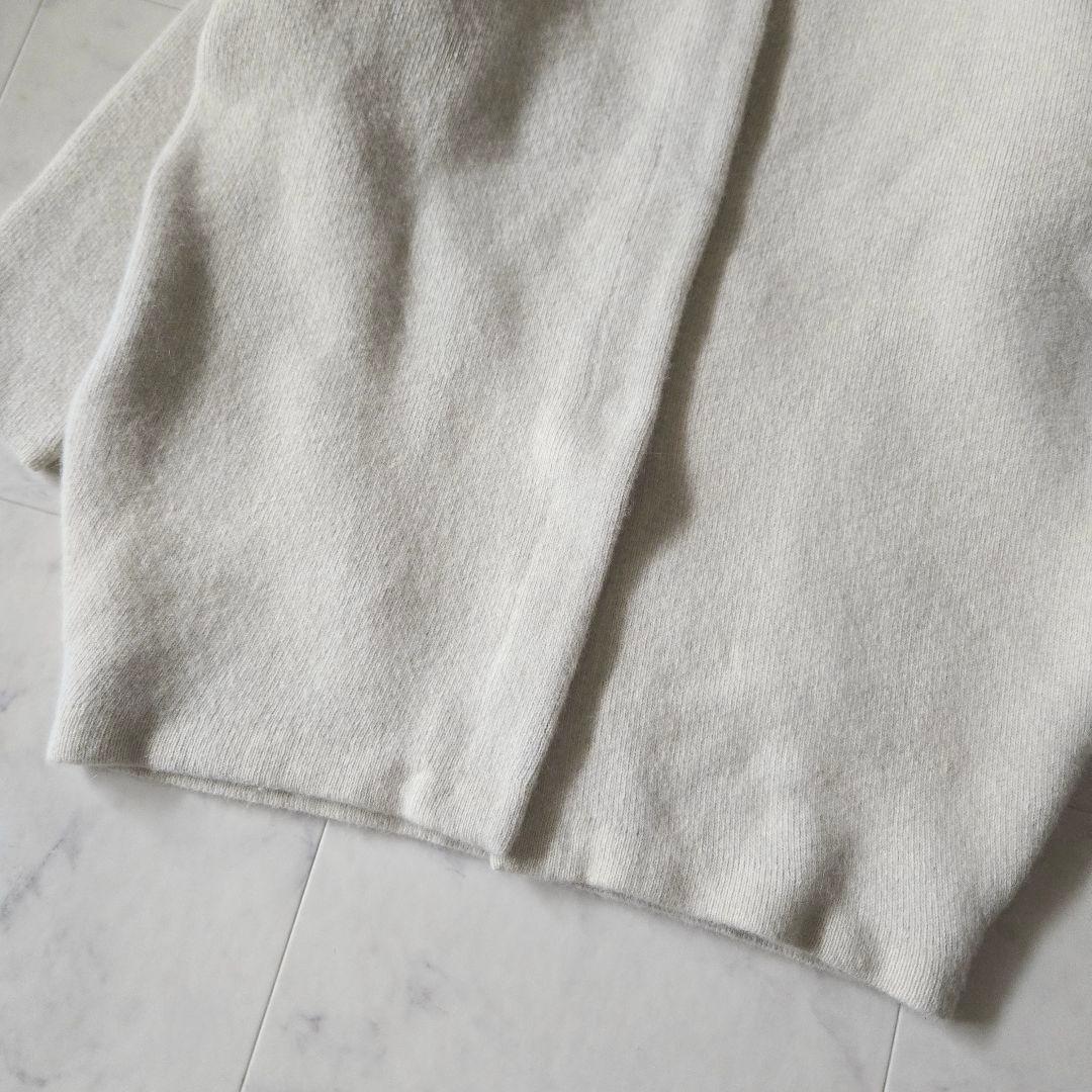 美品✨エレンディーク　ラクーンミックスダブルカーディガン　アイボリー　パープル