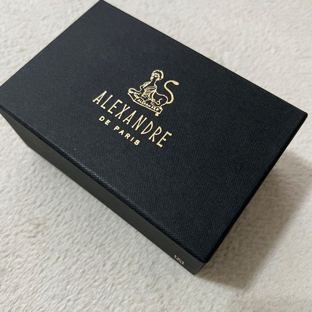 【新品】ALEXANDRE DE PARIS ヘアクリップ　ネイビー完売箱付き