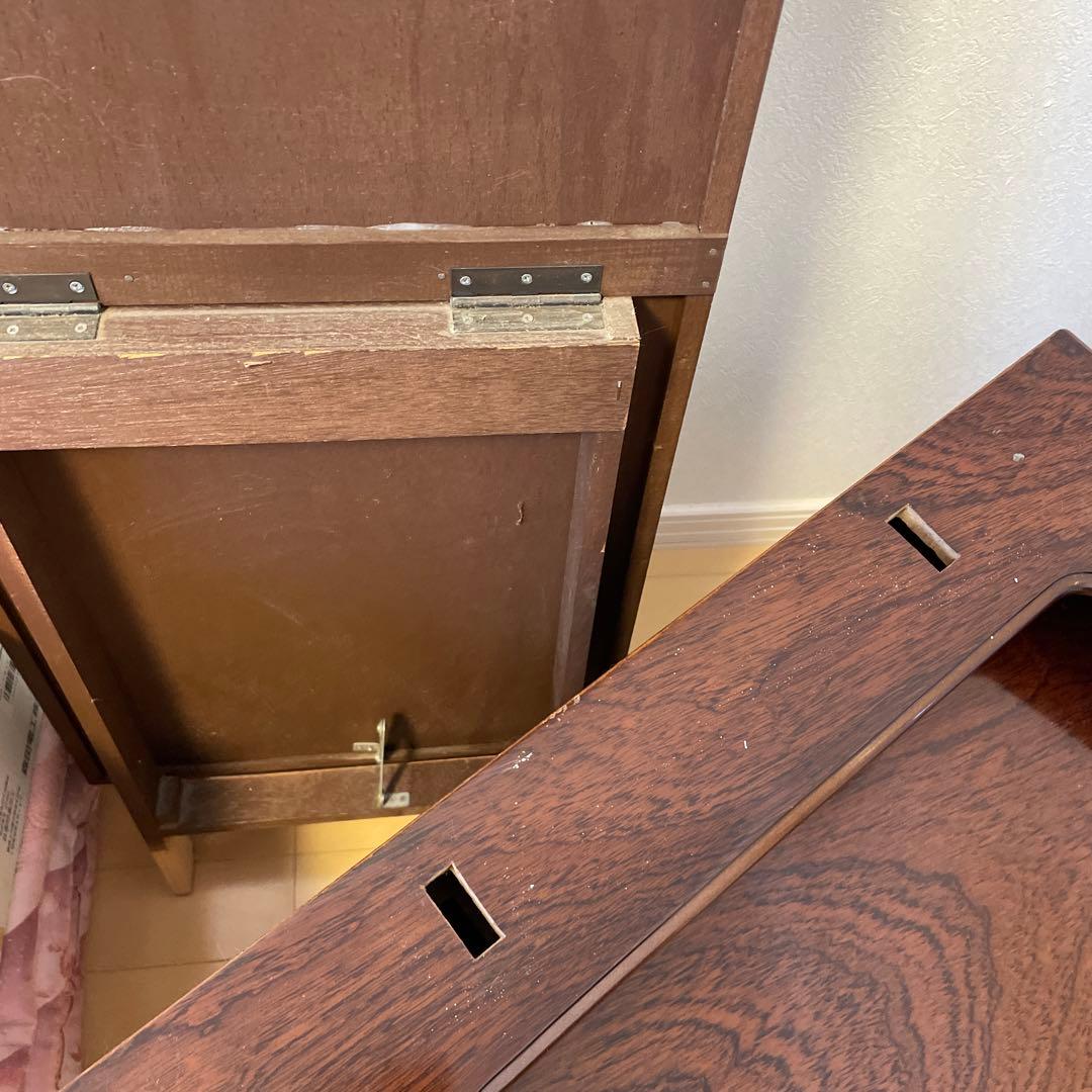 木製鏡台　 銅引鏡 エミミラー　昭和レトロ