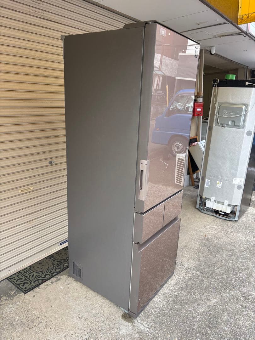 シャープ 冷蔵庫 SJ-GT42C-T 415L・2017年製 ガラスドア