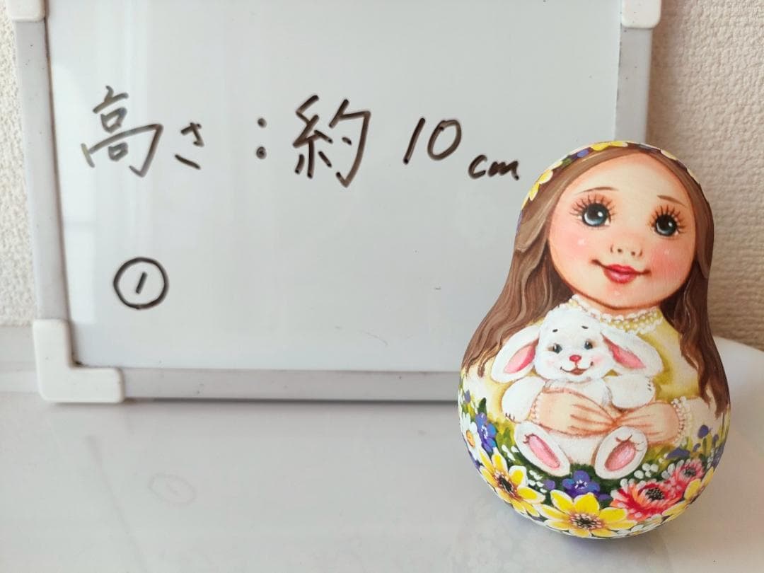 【KV001】10cm級 おきあがりこぼし カバノヴァ　花冠