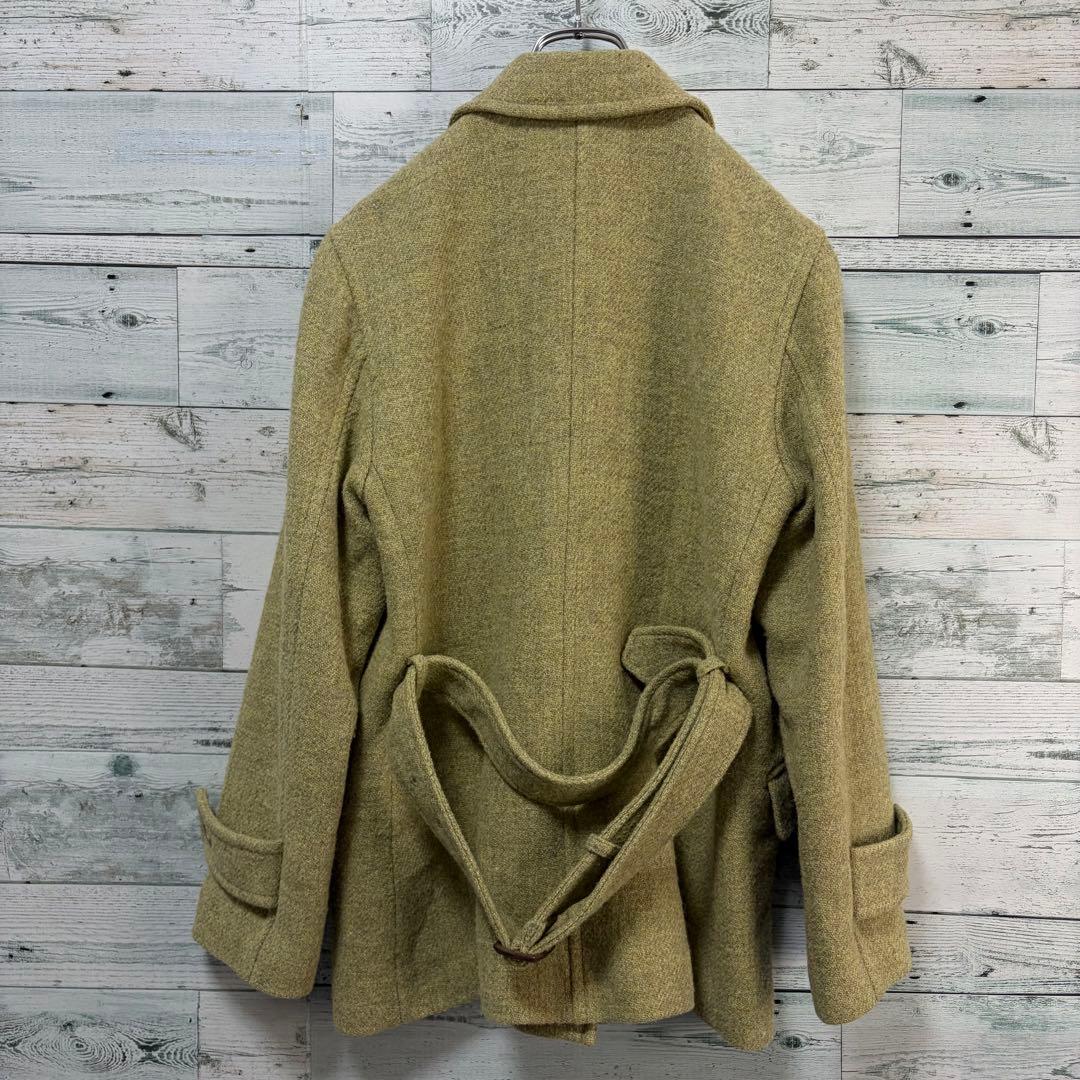 ☆ハリスツイード生地☆マーガレットハウエル　ウールコート　ピスタチオグリーン